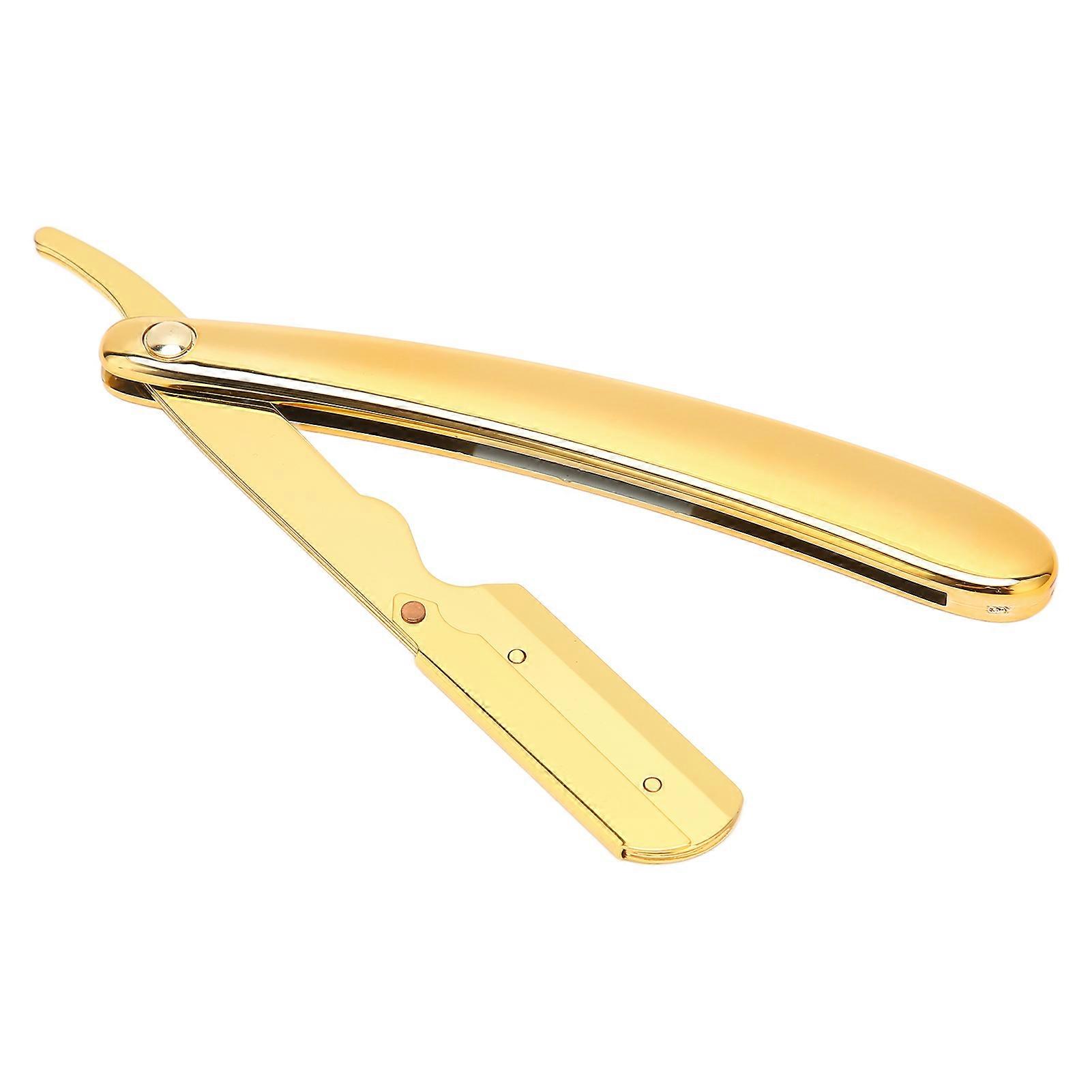 Straight Edge Razors Ergonomics Durable Stable Straight Razors Shaving Kit for ShavingGold