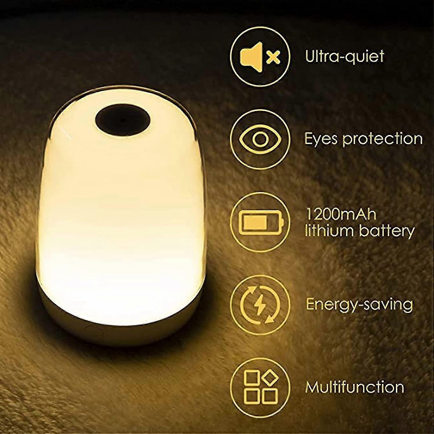 Led Night Light, Bedside Table Lamp With Usb Rechargeable, Color Changing