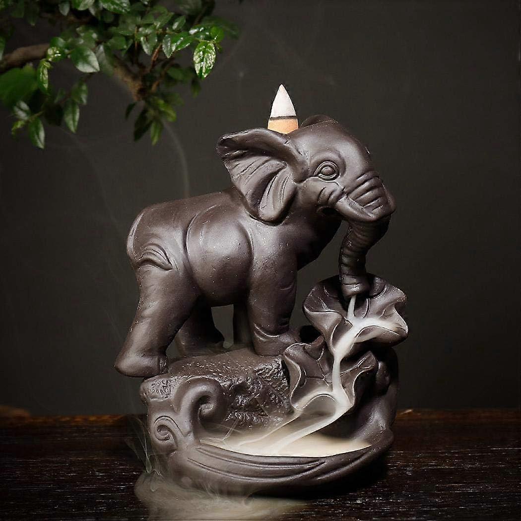 Elephant Incense Holder with Backflow Incense Cones