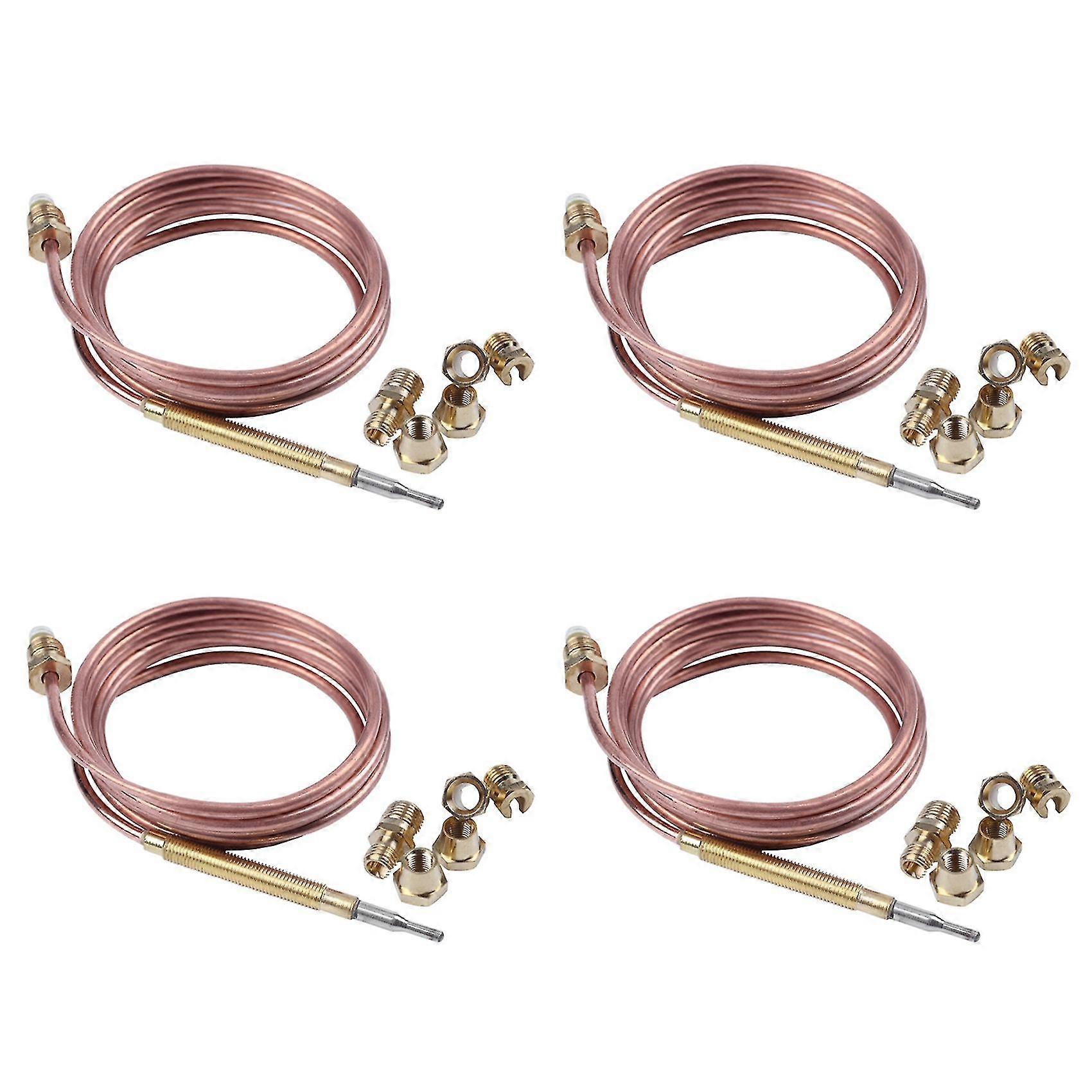 4x 1500mm fogão a gás universal termopar kit m6x0.75 com porca de estouro (cinco) substituição termoc