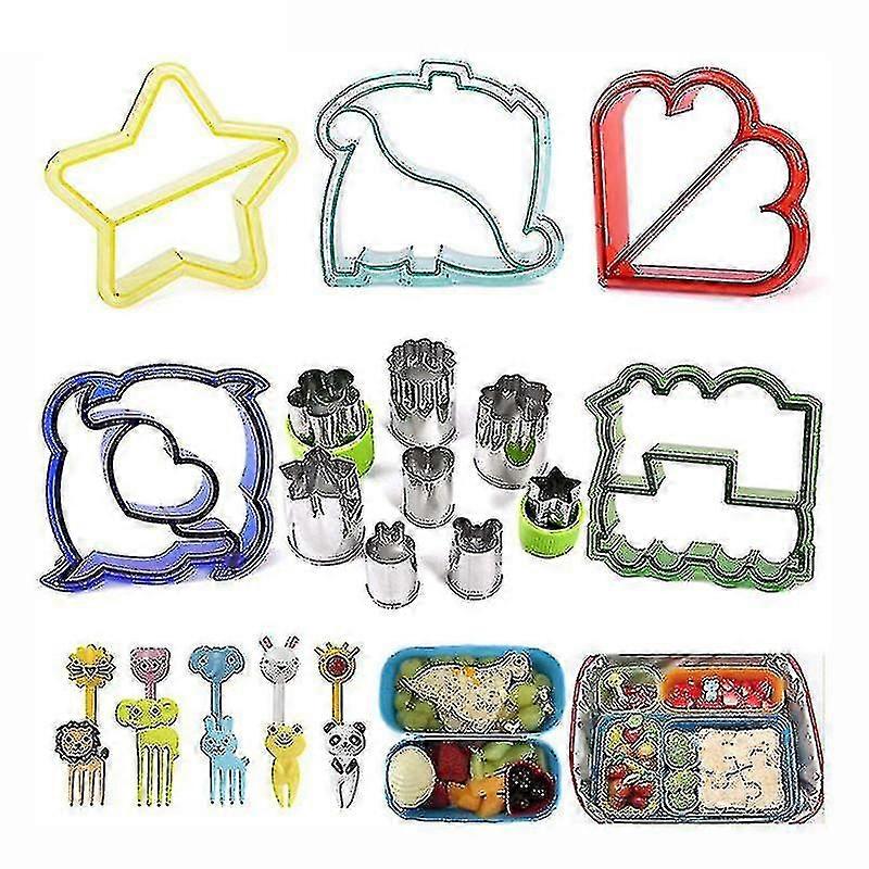 23pcs/set Sandwich-Ausstecher mit niedlichen Obstbrot-Krustenausstechern in Tierform xxf