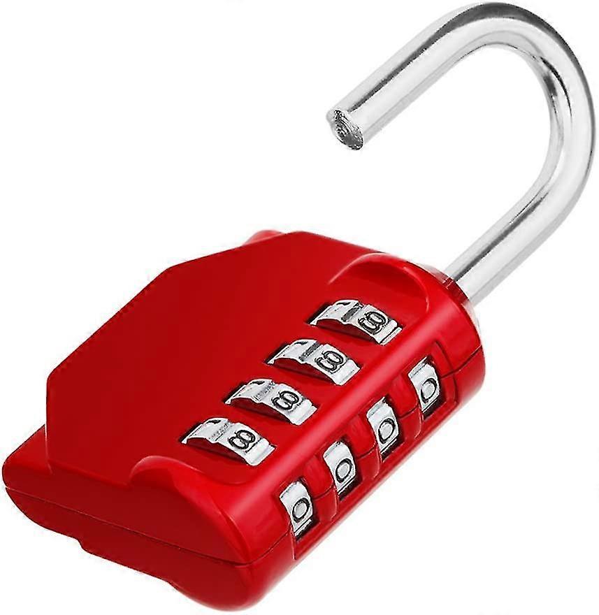 Digit Combination Padlock For Gym, School, Outdoor And Employee Locker, Red