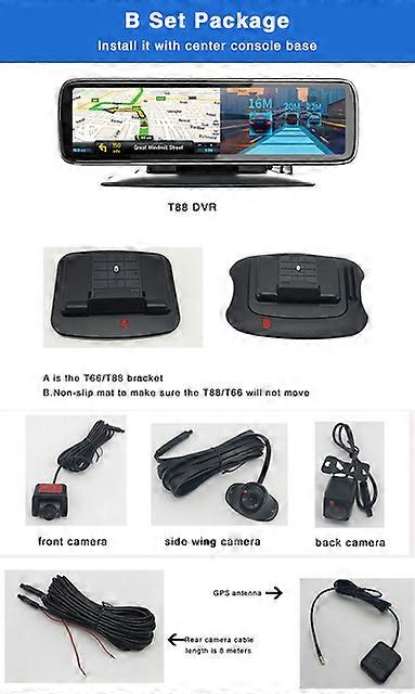12" android 9.0 4g car black box 4CHs record mirror 4g car dvr camera with WIFI GPS navigation ADAS live video support 512G card