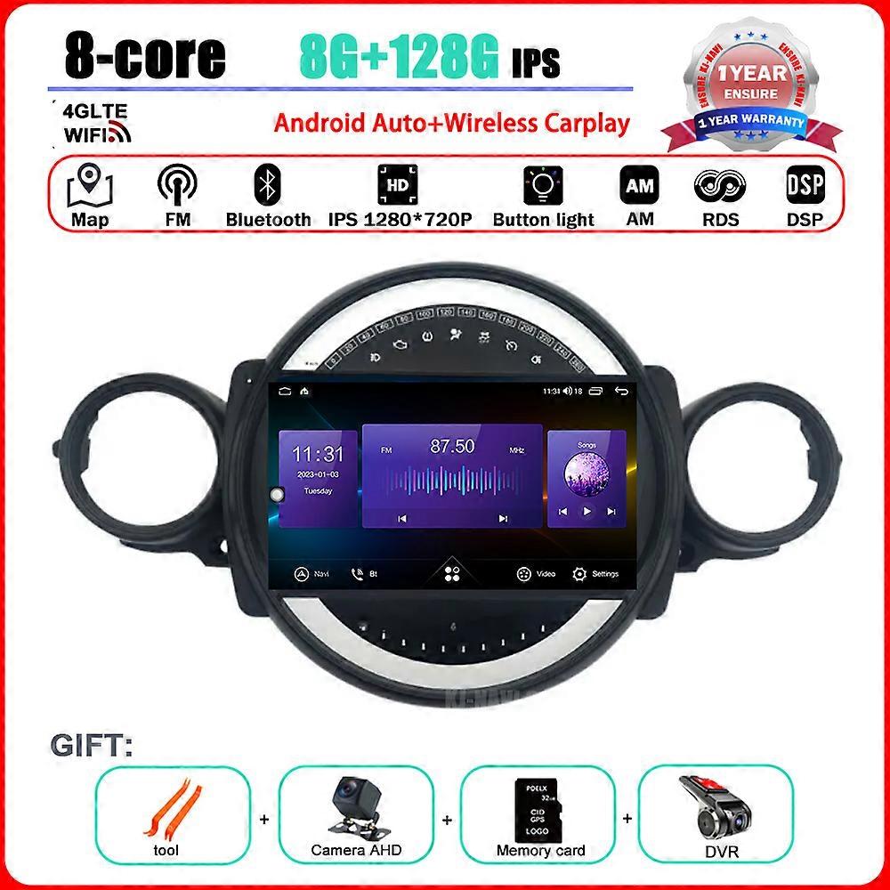 Android 14 Car Player Radio For BMW Mini Cooper R56 R60 R51 2006-2014 Carplay Multimedia Wireless Navigation Intelligent System