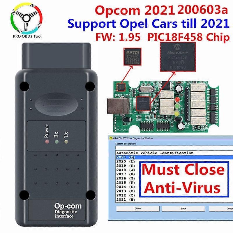 OPCOM 2021 OBD2 CAN-BUS Code Reader for Opel OBD2 Diagnostic Scanner Support Cars 2021 Opcom Profession 200603a