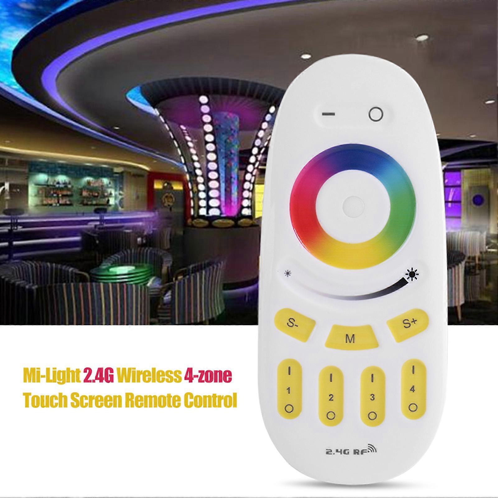 Wireless 4-Zone Touch Screen Remote Control for RGBW Light Bulbs