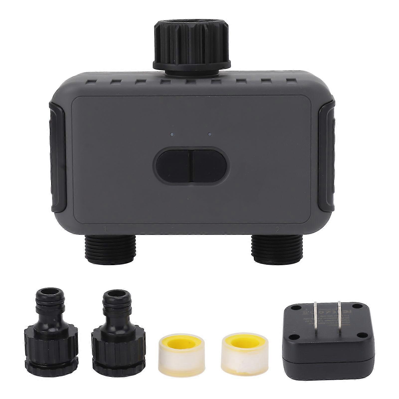 WiFi Sprinkler Hose Timer 2 Outlets with Smart Water Timer APP Control