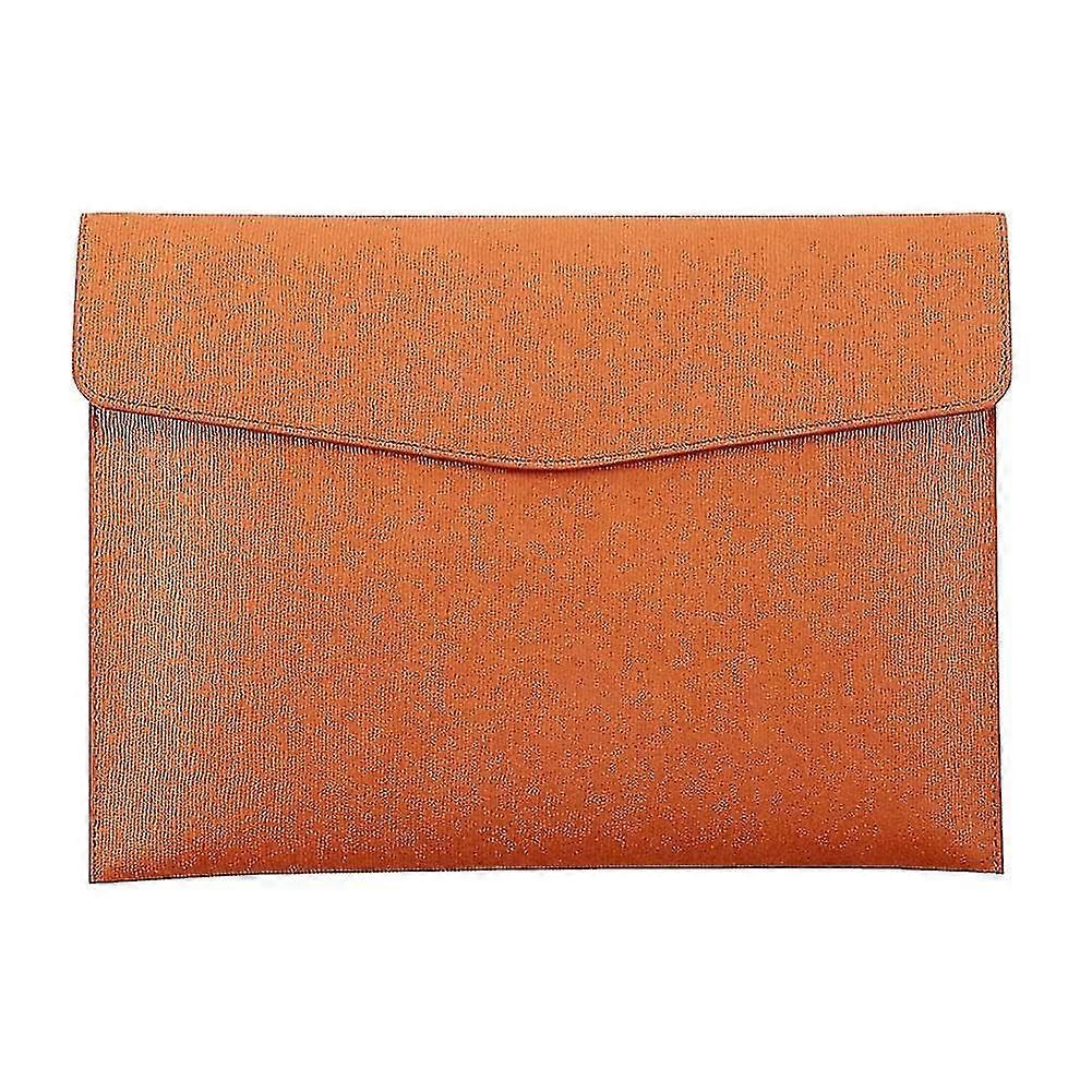 Pu Leather A4 File Folder Document Holder Waterproof Portfolio Envelope Folder Case With Snap Closu