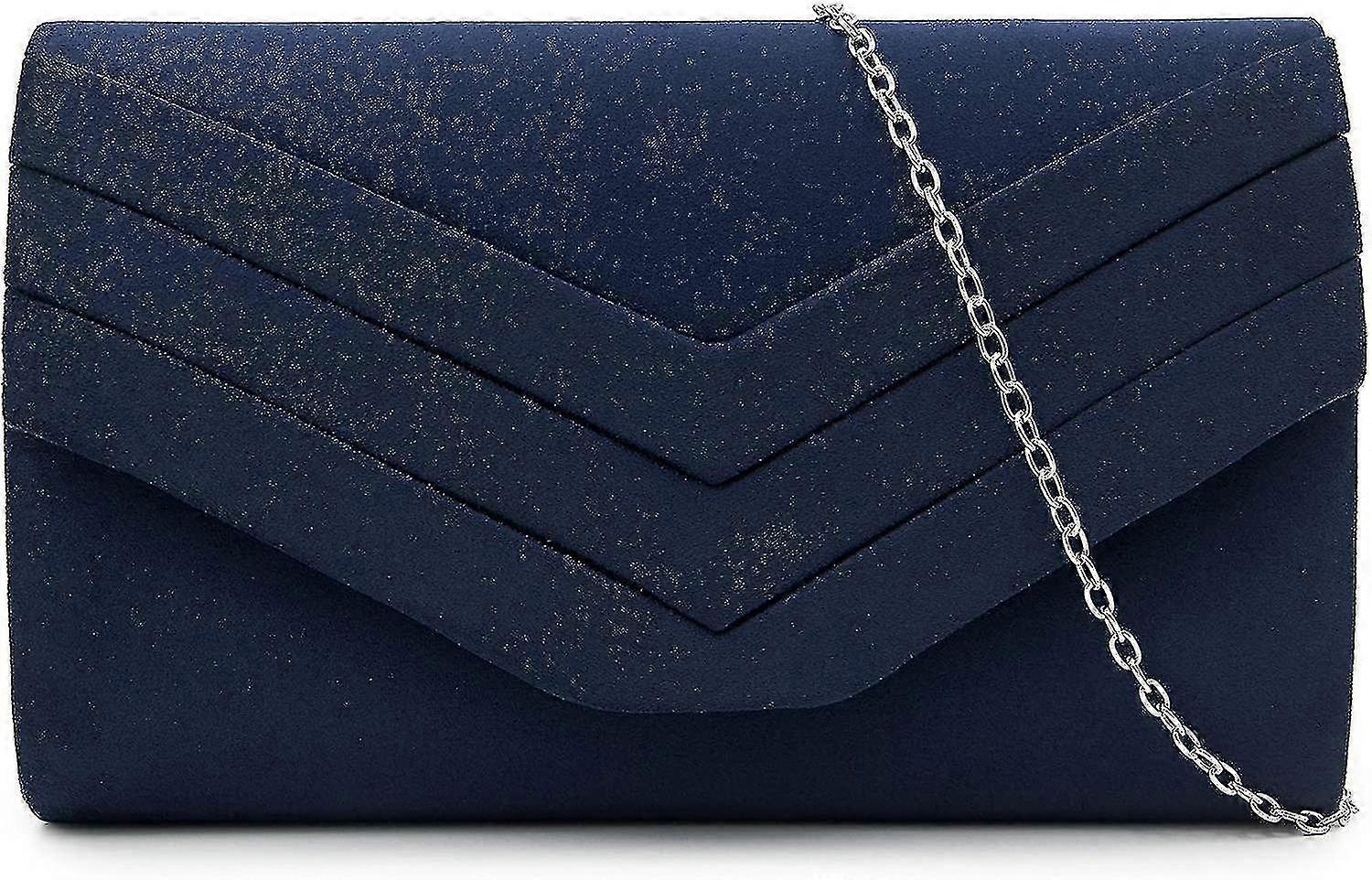 Ladies Clutch, 3d Flannel Wedding One Shoulder Crossbody Dinner Bag Clutch (navy Blue)