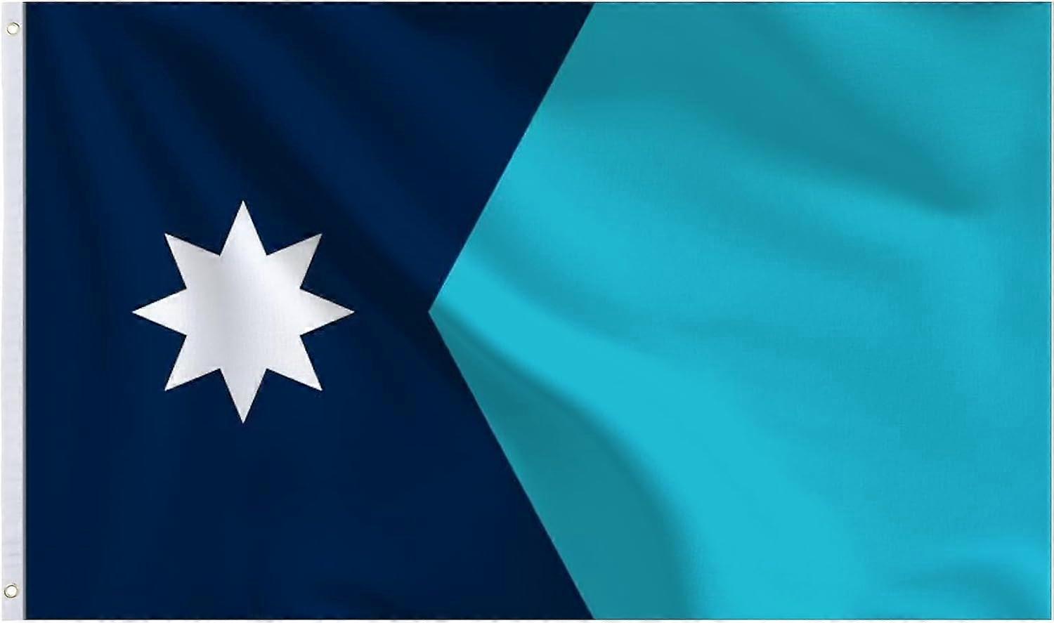 Minnesota State Flagga 3x5 ft Utomhus, Levande Färg MN Flaggor Minnesota State MN Flaggor med 2 Mässing Grommets för Inomhus Utomhus Dekor