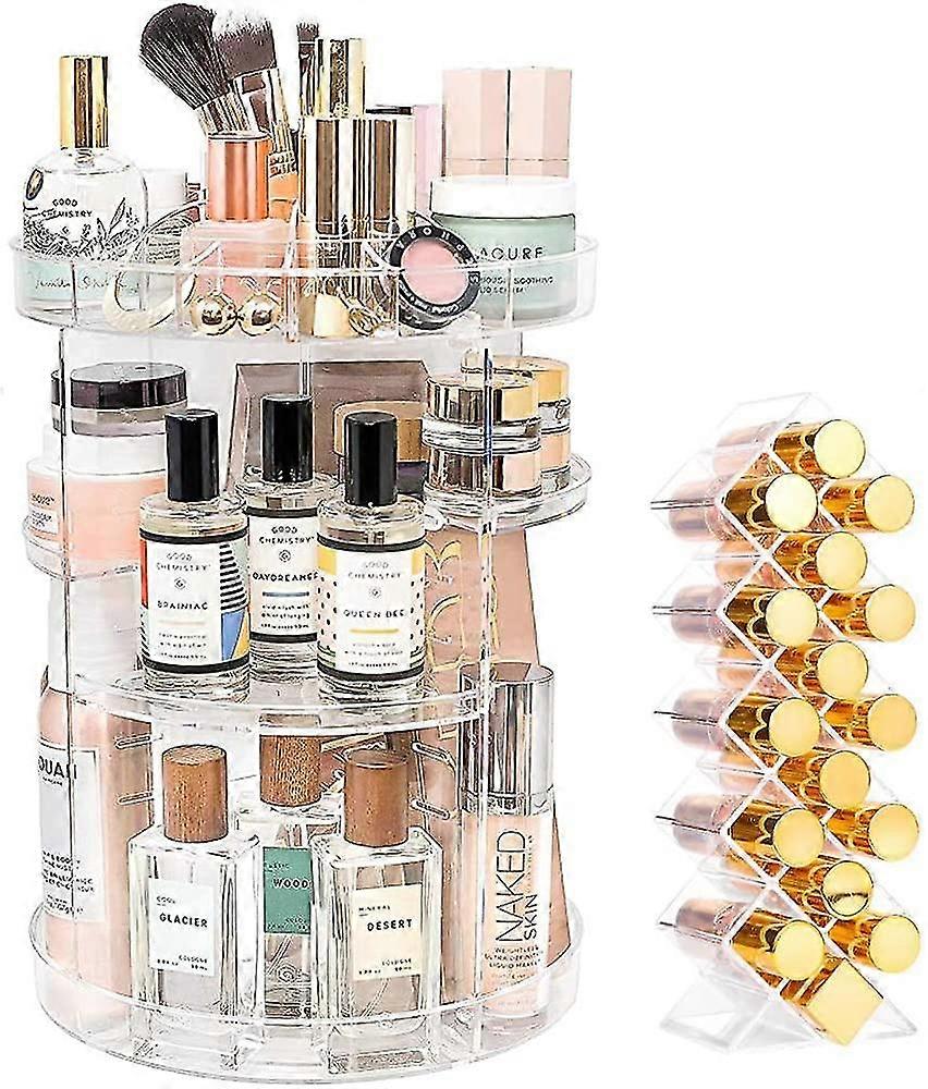 Makeup Organiser 360 Degree Rotating Cosmetic Display Stand With 1-pack Fish