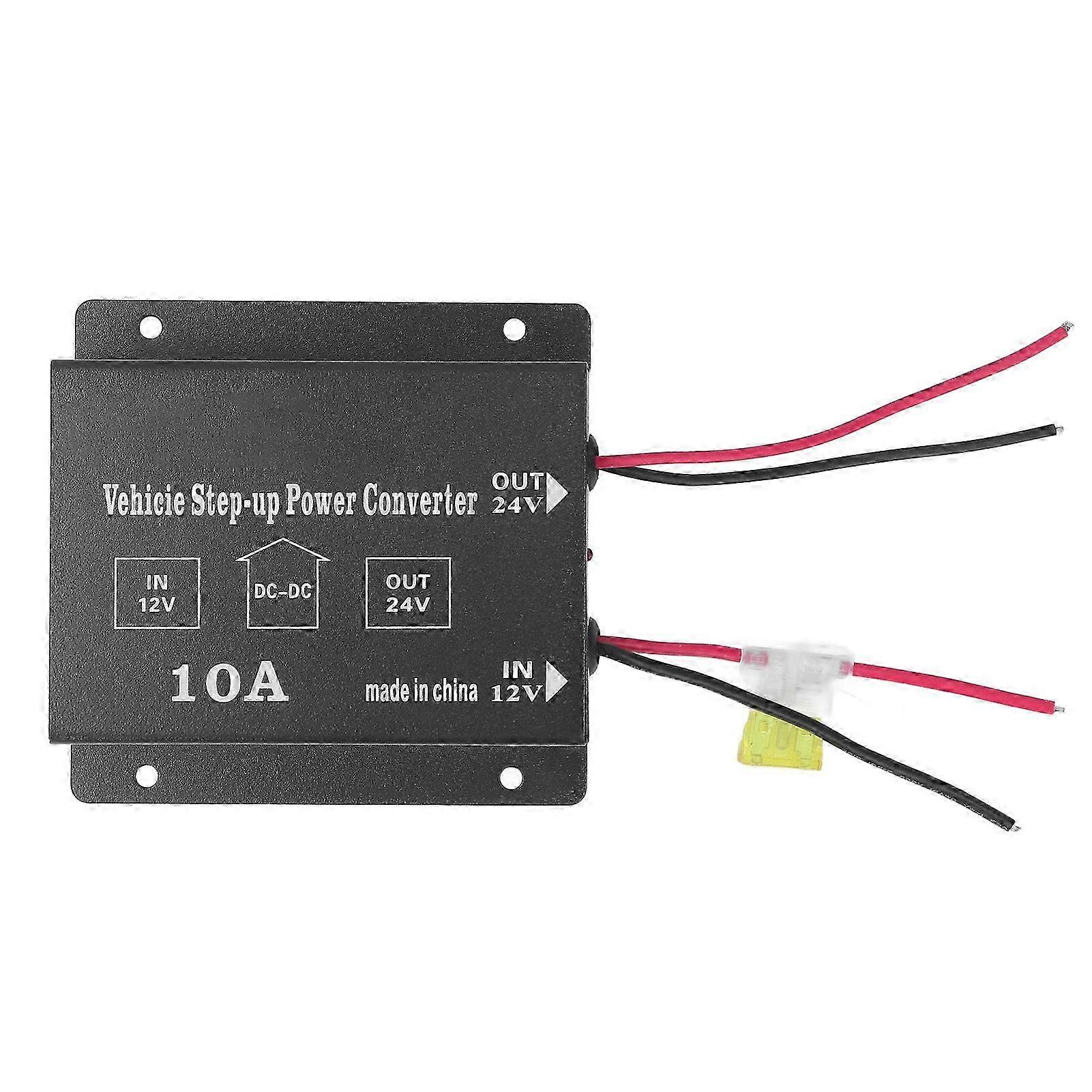 Step Up Power Converter DC 12V to 24V Boost 10A for Vehicie Subwoofer Modification