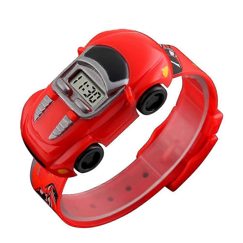 Cartoon Car Children Watch Toy For Boy Baby Fashion Electronic Watches Innovative Car Shape Toy Watch Kids Xmas Gift
