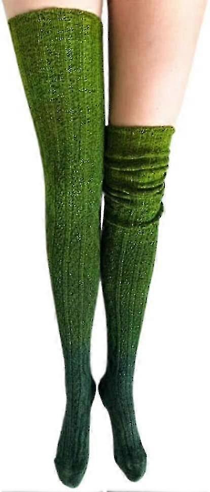 Chaussettes genoux pour femmes Chaussettes Overknee Bas Collants Coton Bas Tricotés Chaussettes
