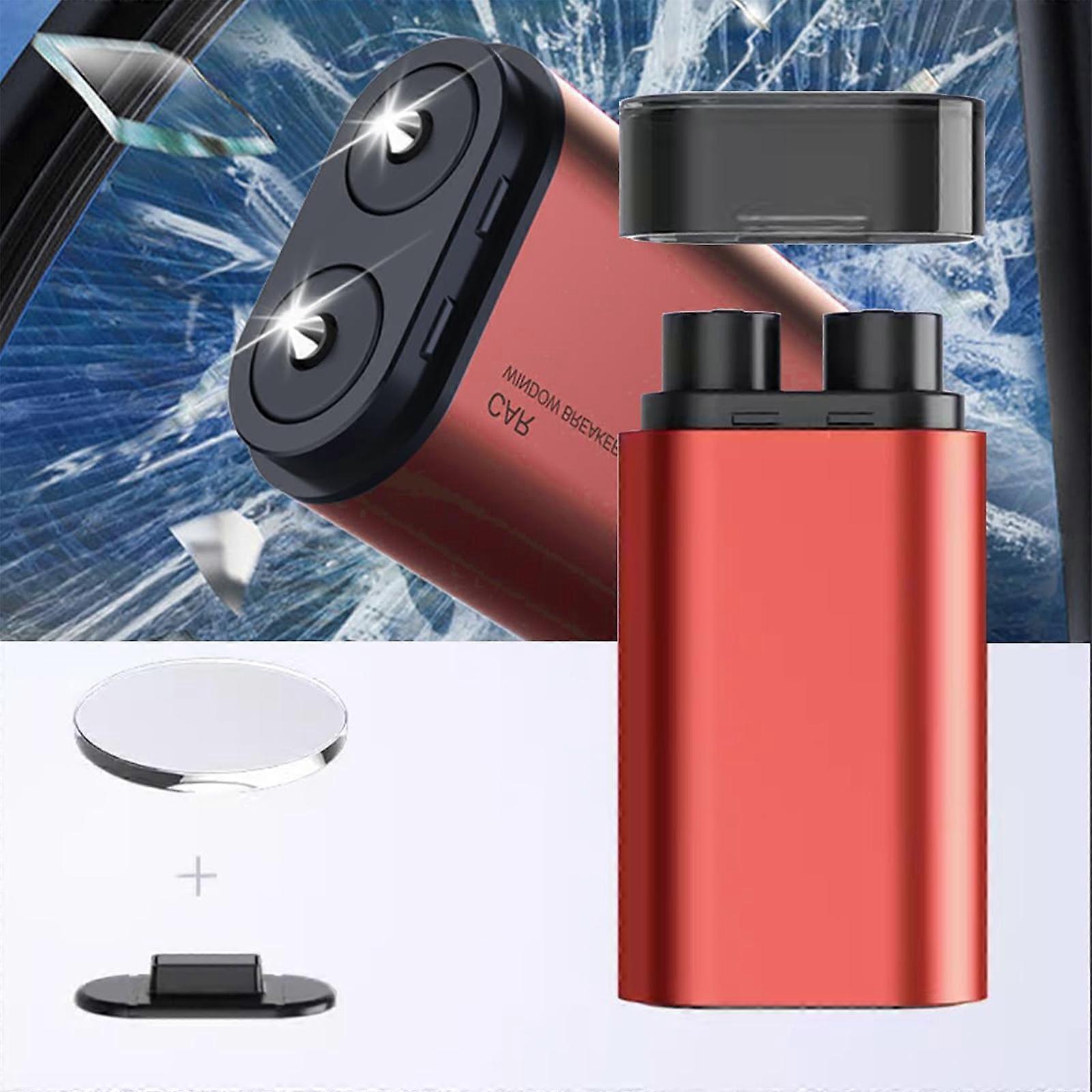 Safety Hammer Window Glass Breaker, Emergency Car Escape Tool, Update Double Hammerhead 2 in 1 Window Breaker and Seatbelt Cutter