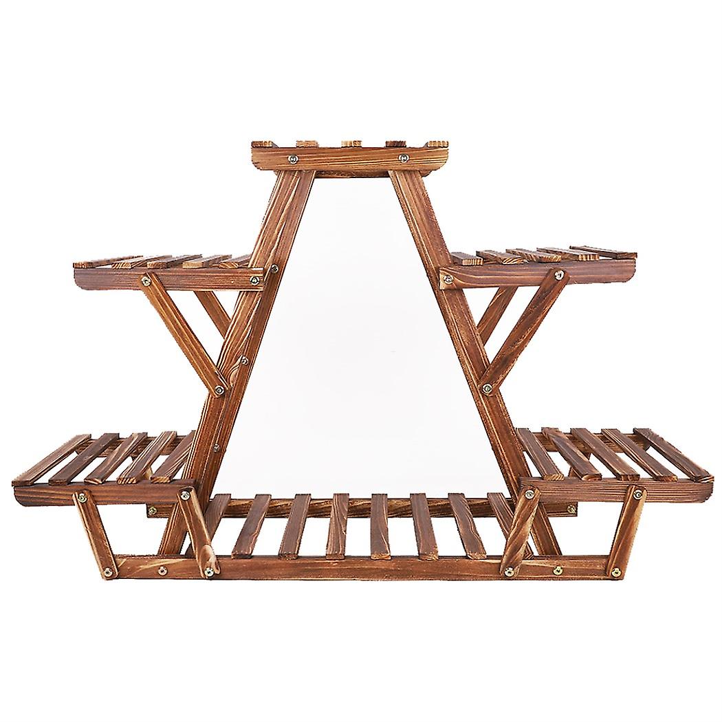 Pine Wood Plant Stand Triangle