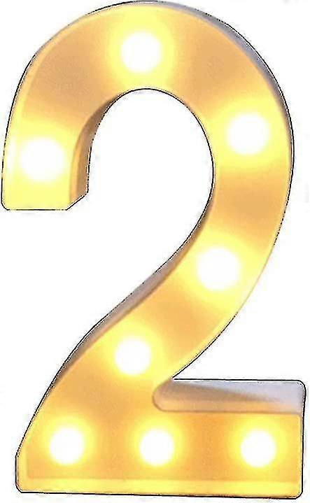 Led Decoration Lights Operated Number '2'