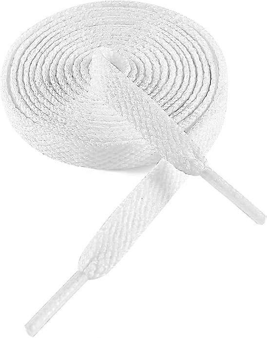 5 Pairs Flat Trainers Shoelace, 8mm Wide Shoe Lace for Sneakers, Replacements for Athletic Sport Shoelaces
