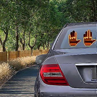 Lumière Doigt Voiture LED Avec Télécommande - Signal Majeur Humoristique Pour Pare-Brise Arrière