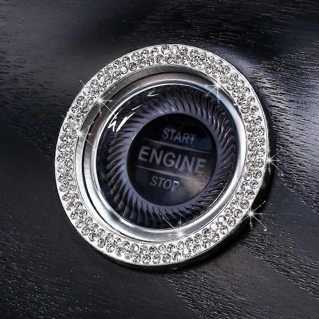 Crystal Diamante Ignition Engine Start Button Decals Stickers Cover Clear Shiny