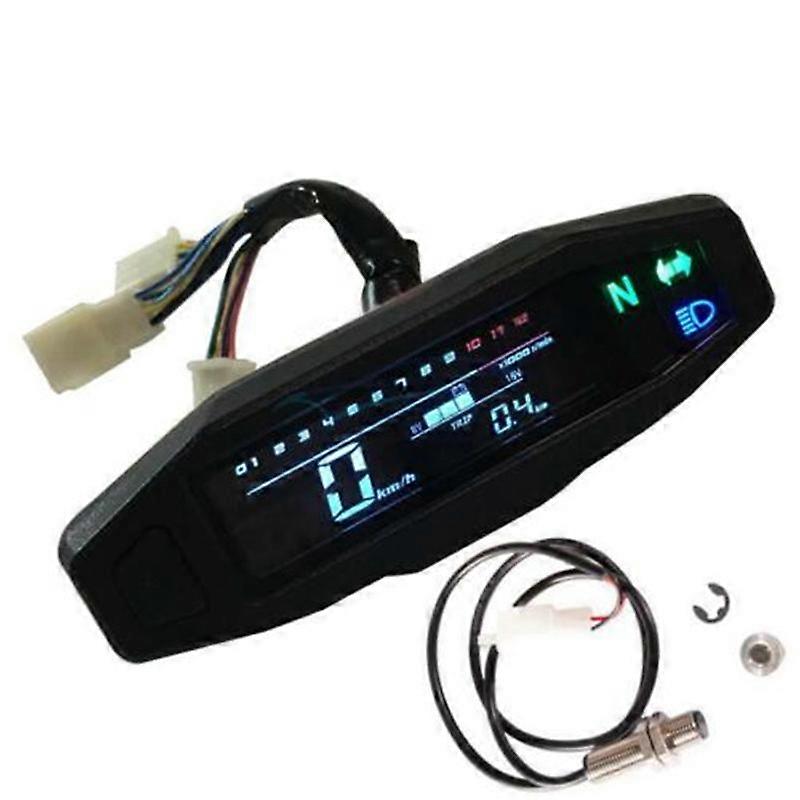 Universal Motorcycle Digital Tachometer LCD Display Carburetor Digital Speedometer Odometer with Sensor