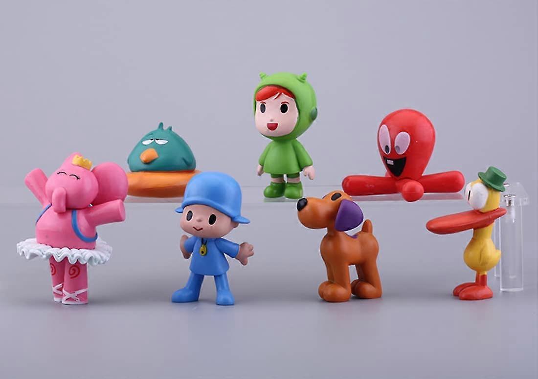 7 Pcs ポコヨおもちゃ - アクションフィギュアドールおもちゃ - ニーナ、エリー、パト、フレッド、ルーラキッズおもちゃ