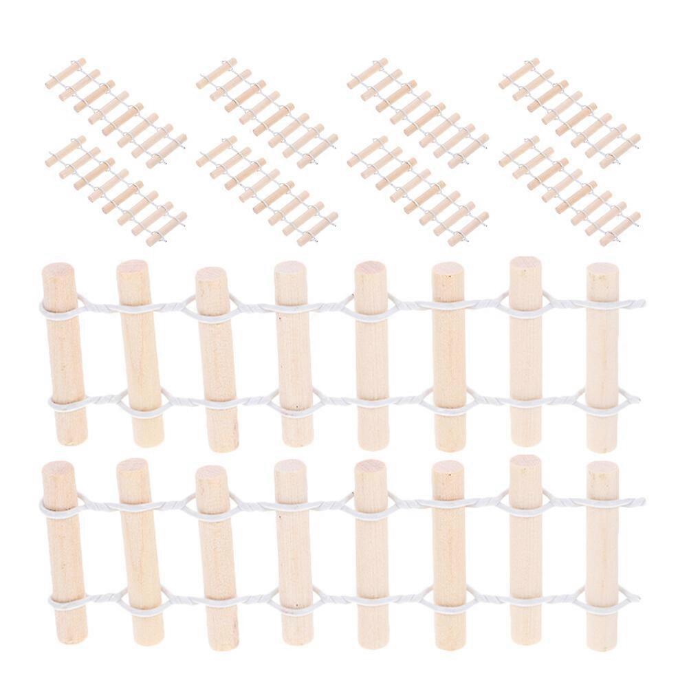 20Pcs 나무 미니 원예 울타리 미니어처 울타리 장식 분재 인형 집 울타리 장식