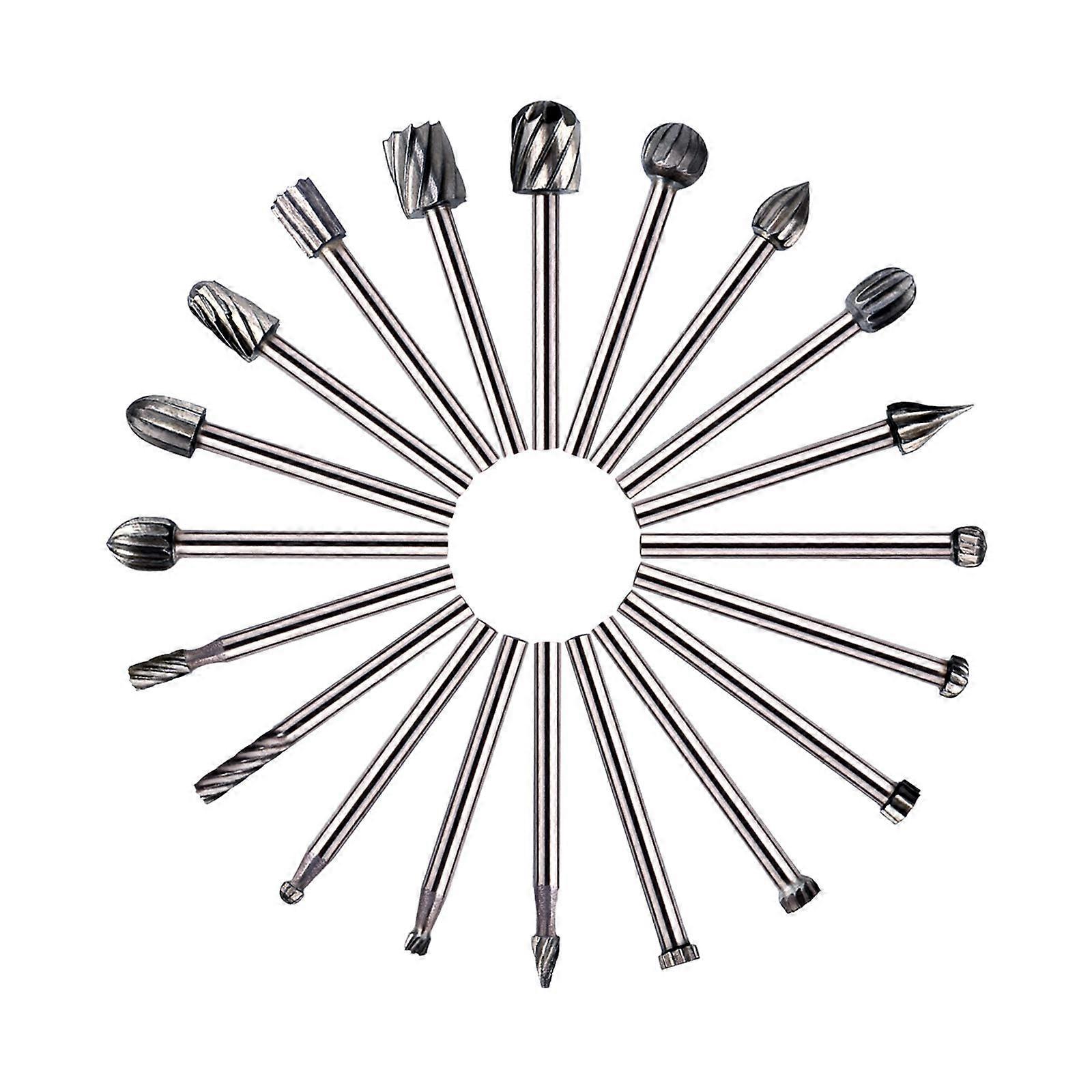 Rotary Cutters - 20Pcs HSS Milling Cutter Bits Woodworking Router Bits with 3mm Shank/Accessories Rotary Tool for DIY Carpentry, Engraving