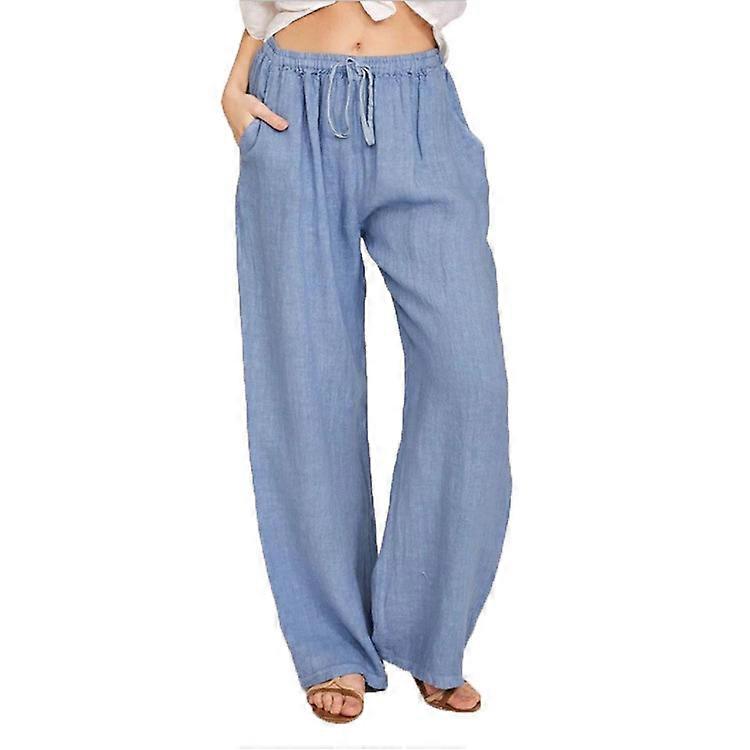 Women's Summer Cotton Linen Casual Long Pant