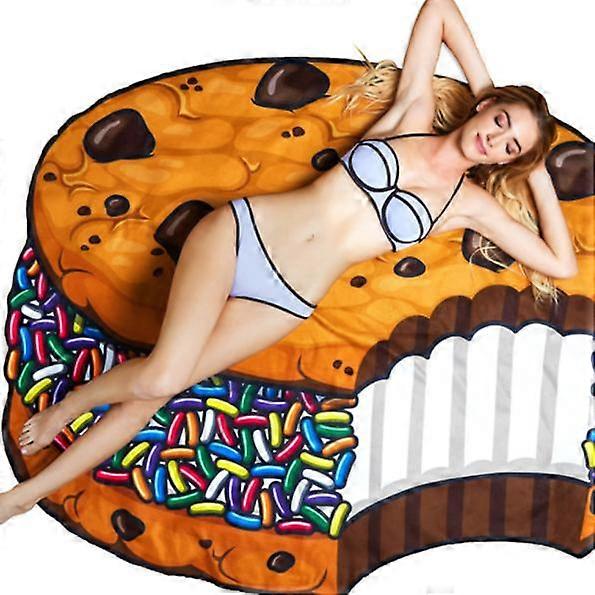 Round Donut Beach Towel Blanket Throw Towel Mat Picnic Blanket