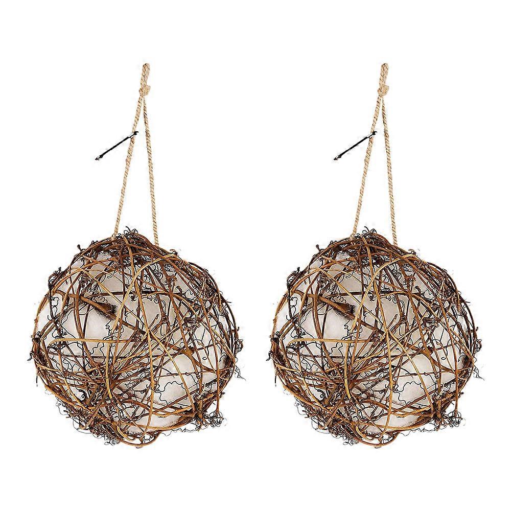 2 Pcs Outdoor Bird Aviary Globe Hummingbird Nesters Bird Chewing Toy Wild Bird Nesting Material