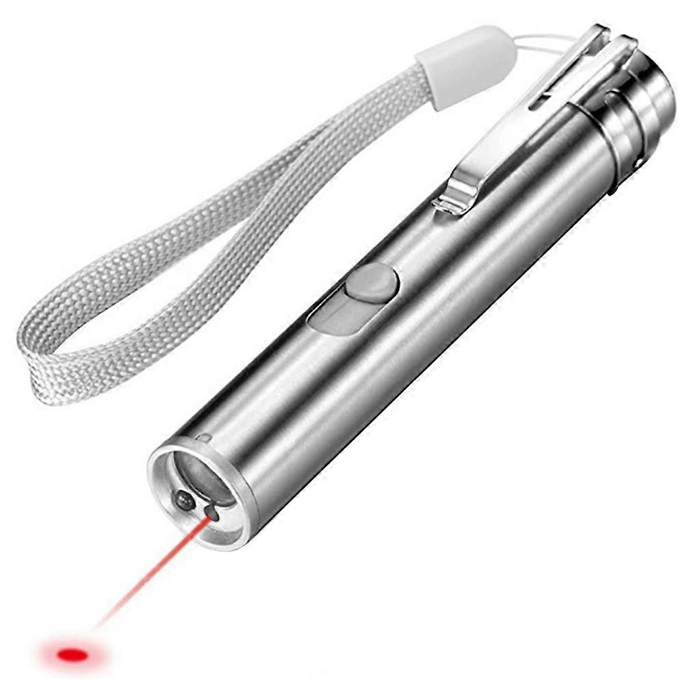 QingHai 3-in-1 USB Rechargeable Cats Teaser Flashlight Pointer Pen Interactive Pet Toy