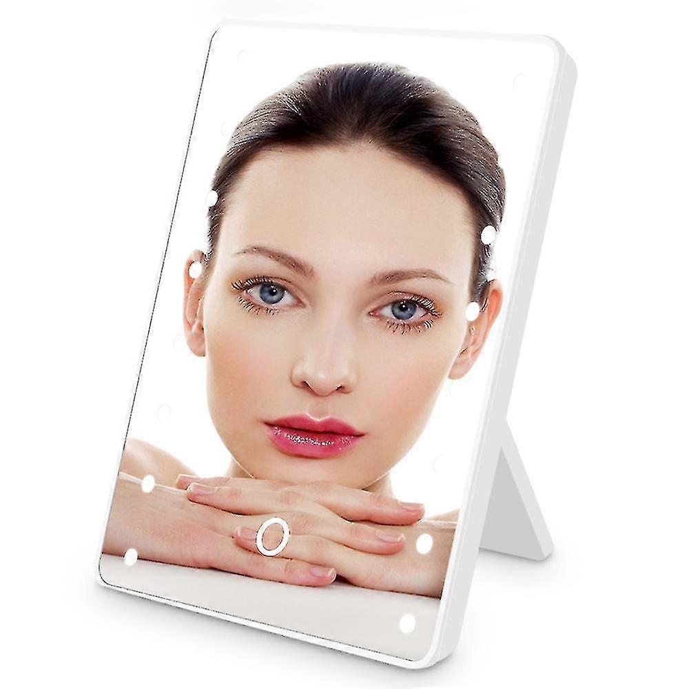Desktop Makeup Mirror 16led Foldable Makeup Mirror Simple Portable Makeup Mirror Princess Mirror Square Mirror