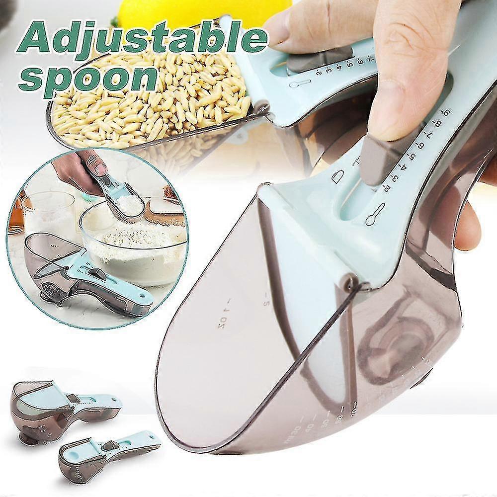 Adjustable Measuring Cups, Kitchen Tools Plastic Scoop Measuring Spoon Cup For Baking Cooking Coffee Sugar Salt