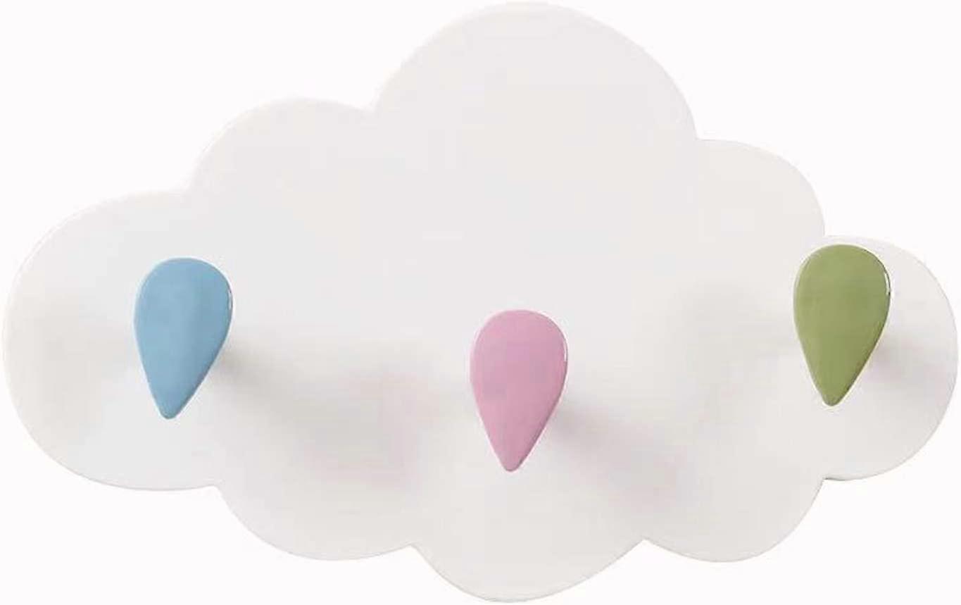 Cute White Cloud Hooks Creative Adhesive Coat Hook Decorative Wall Hooks for Key Towel