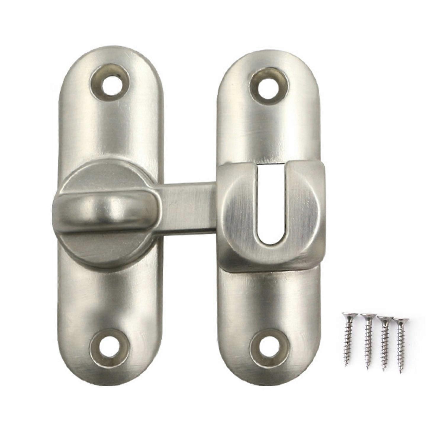 Barn Door Lock 90/180 Degree Flip Sliding Door Latch Punch Free Simple Installation Heavy-Duty Bar