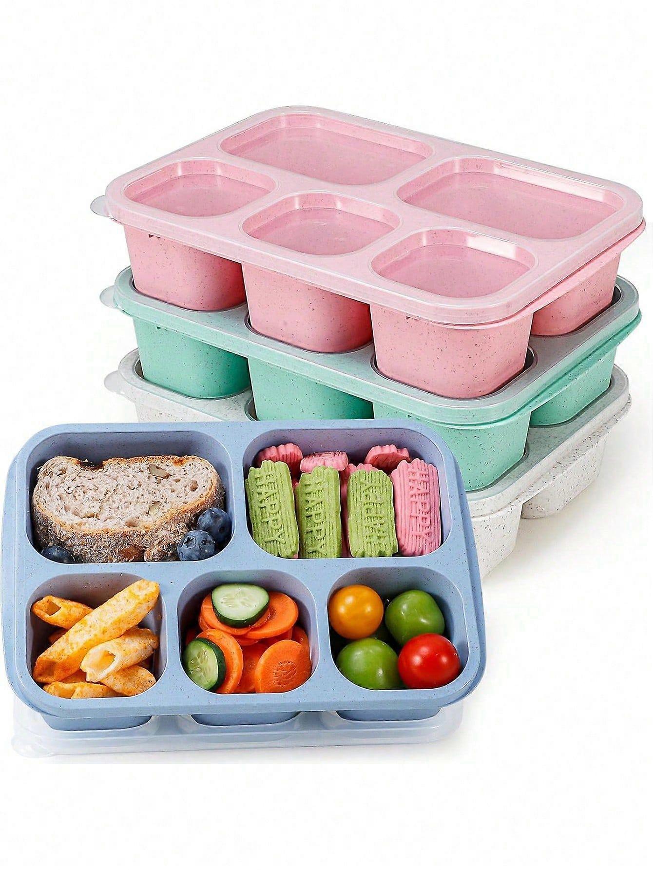 4pcs-Compartment Snack Container, With 4 Detachableompartments Lunchbox Container, Reusable Meal PrepSnack Container Snack Lunch Box,Separated Fast Fo