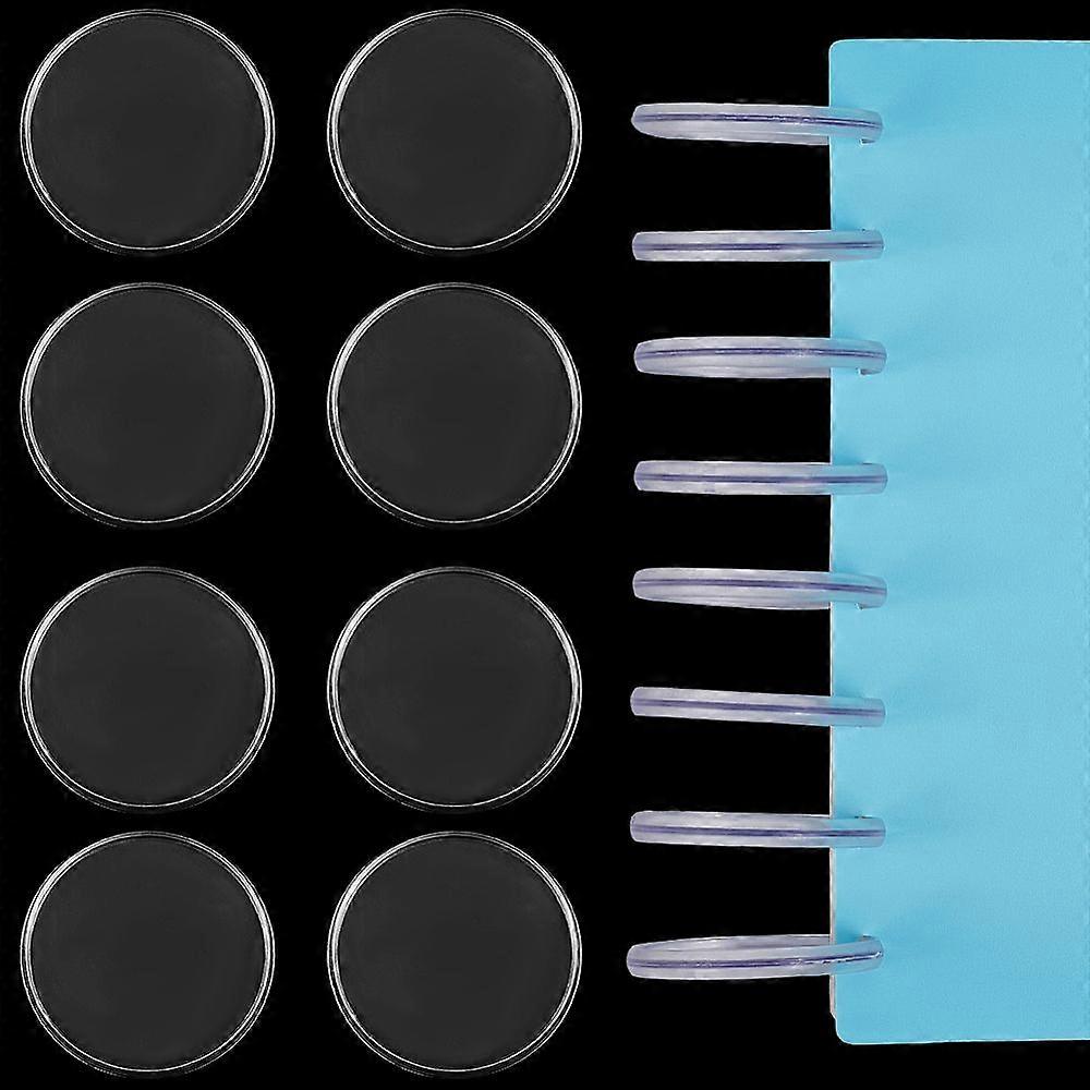 24Pcs Plastic Loose Leaf Ring Round Binder Discs Mushroom Hole Notebook Binding Ring Expansion Discs for Add Extra Pages Notes or Artwork Clear 53x6mm
