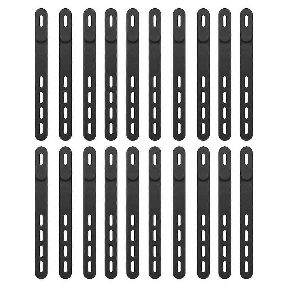 20Pcs Silicone Cable Organizer Thickened Widened Tangle-free Cord Holder Adjustable Buckle Closure Cable Holder