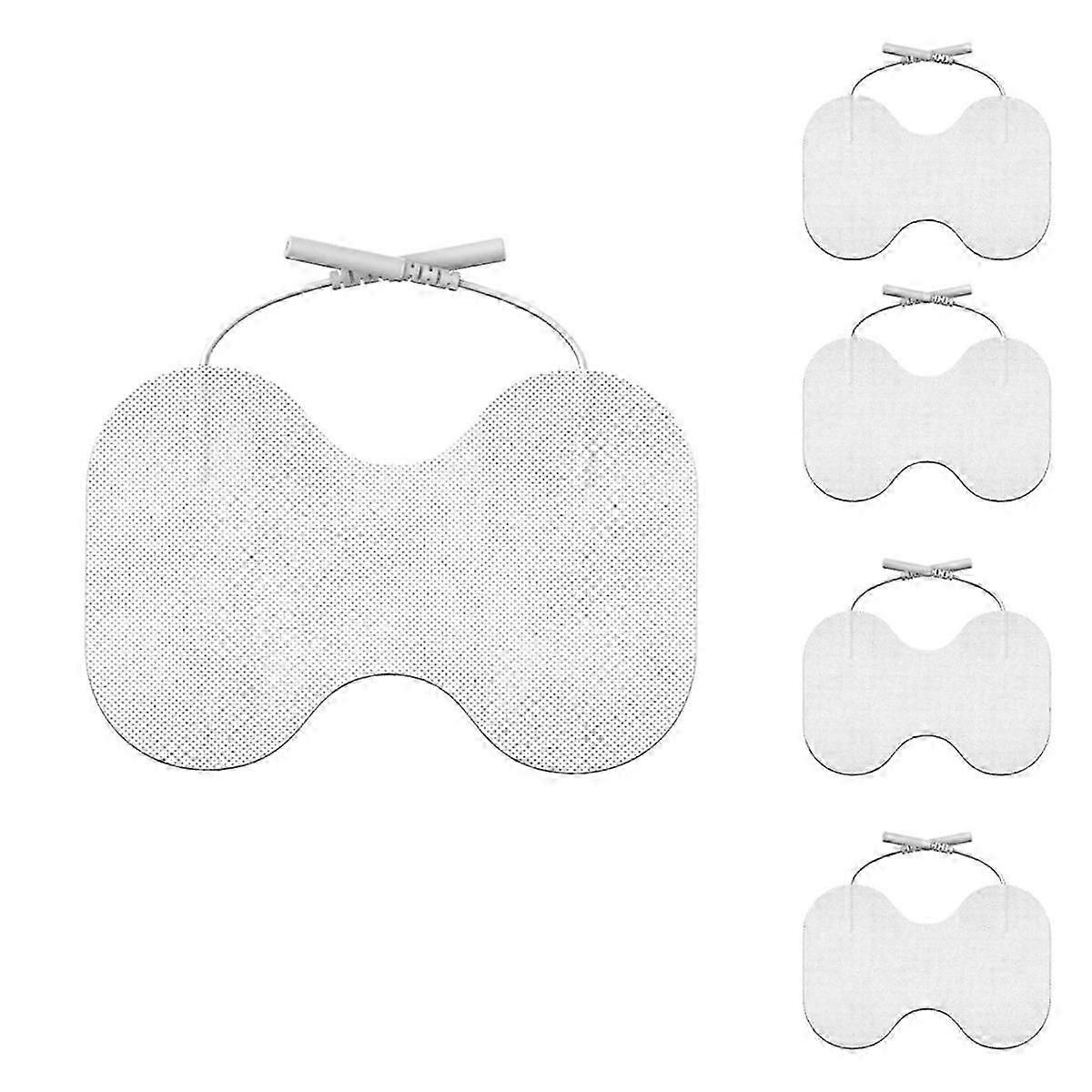TENS Unit Replacement Pads - 4.5x6In Large Butterfly Shaped Electrode Pads Universal Compatibility, Pack of 5