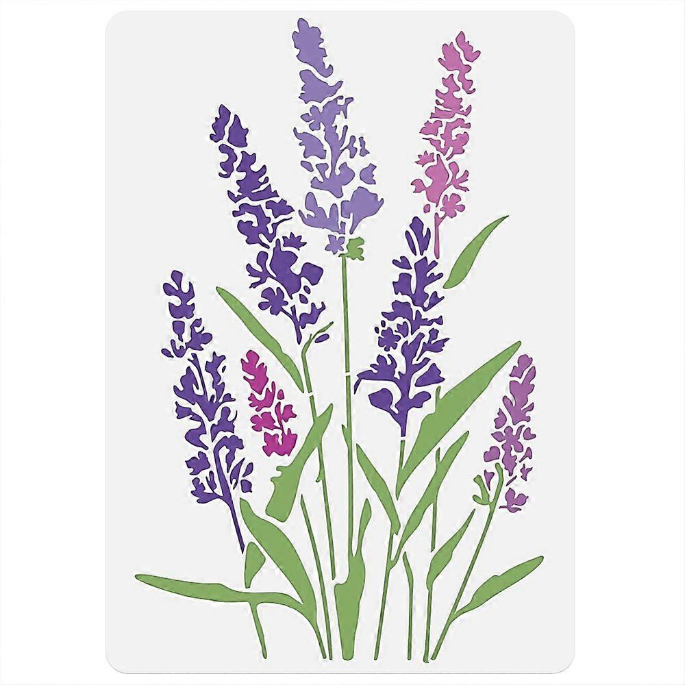 PET中空はDIYスクラップブックフォトアルバムラベンダー297x210mmのための絵画ステンシルを描きます