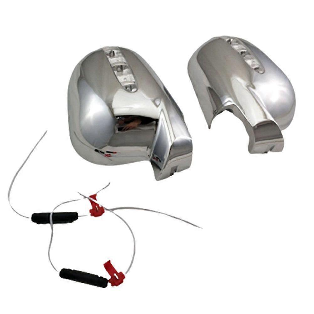 1Pair Car Rearview Mirror Covers with LED Line for M-Class W163 ML Class 1997-2005 Side Door Mirror