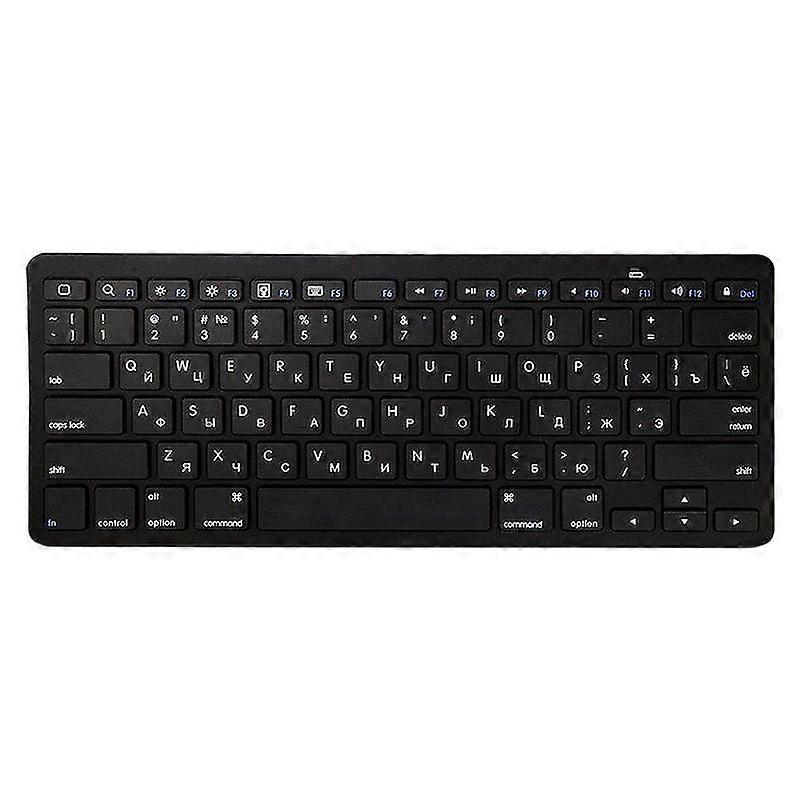 Russian Keyboard Ultra-Thin Wireless Bluetooth Keyboard, for IOS Android Tablet / Laptop -Black