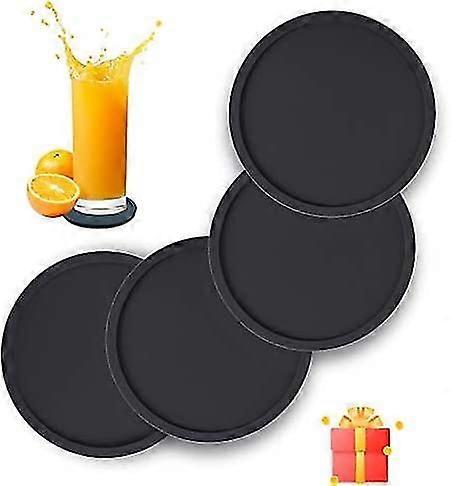 Silicone Beverage Coaster 4pcs Set,non-slip Coaster,heat Resistant Coaster,4421