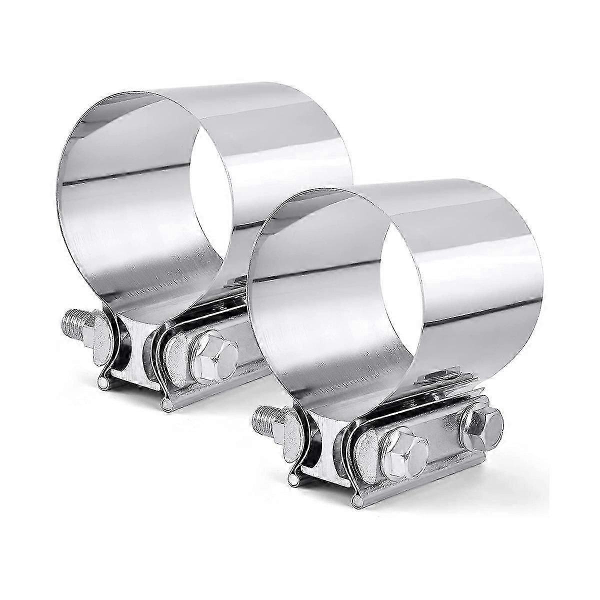 مشبك عادم مقاس 3 بوصات، وصلة طرفية 76 مم، مشبك شريط كاتم صوت أنبوب العادم، وصلة الأكمام من الفولاذ المقاوم للصدأ