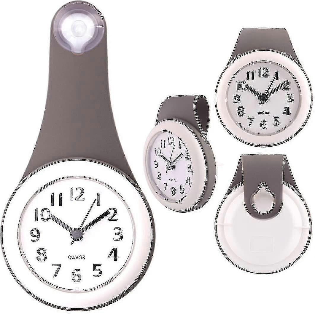 Shower Clocks, Waterproof Silent Bathroom Clock With Sucker - (blue)