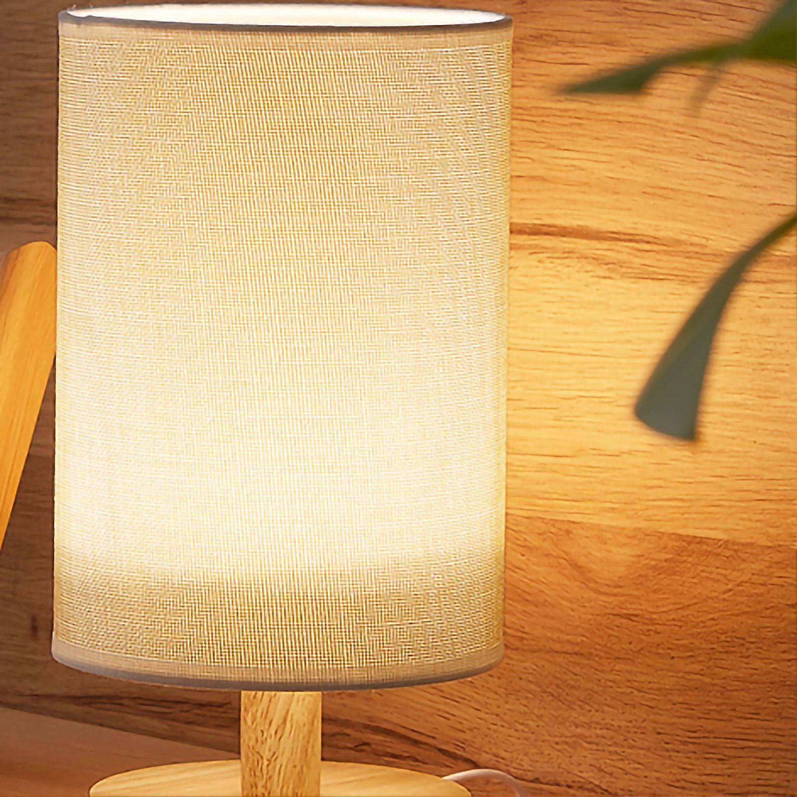 Bedside Lamp Miniature Warm Light Modern LED USB Powerd Table Desktop Night Light Beige Color Button Type