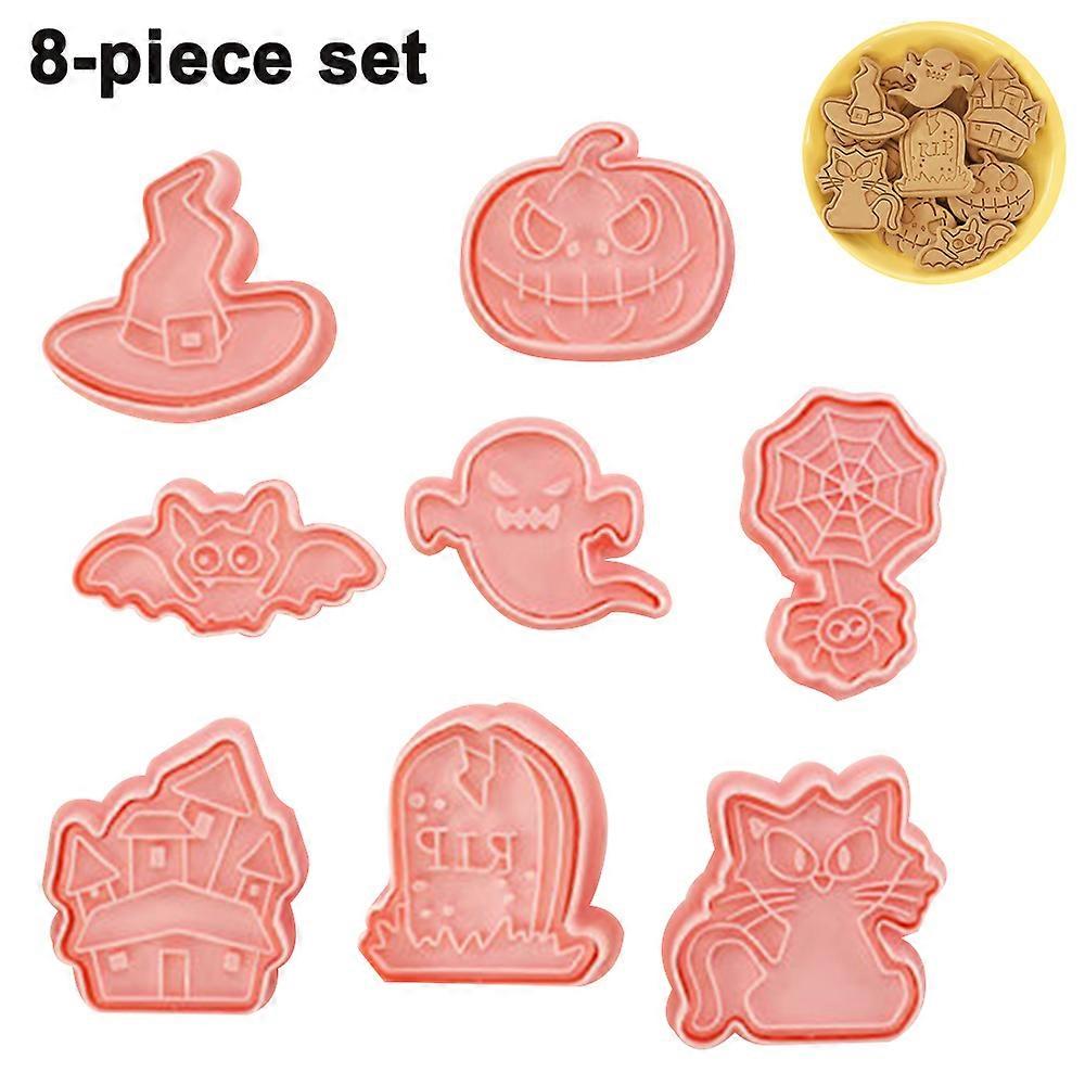 8 Halloween cartoon cookie molds
