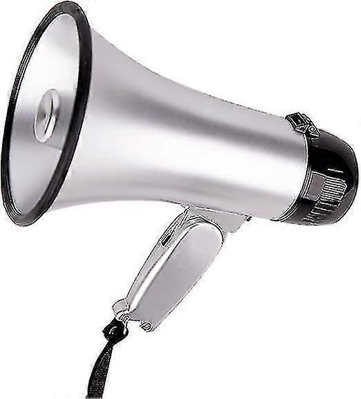 Portable Megaphone Bullhorn 20 Watt Power Megaphone Speaker Voice And Siren/alarm Modes With Volume Control And Strap