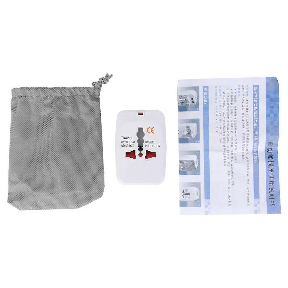 White Multifunctional Worldwide Global Universal Conversion Adapter Plug 0-250V 10A 1000W